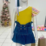 Load image into Gallery viewer, MUSTARD &amp; STRIPES GIRL TOP
