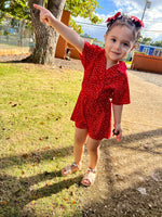 Load image into Gallery viewer, RED POLKADOT GIRL ROMPER
