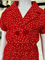 Load image into Gallery viewer, RED POLKADOT GIRL ROMPER
