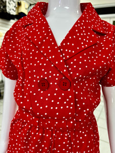 RED POLKADOT GIRL ROMPER