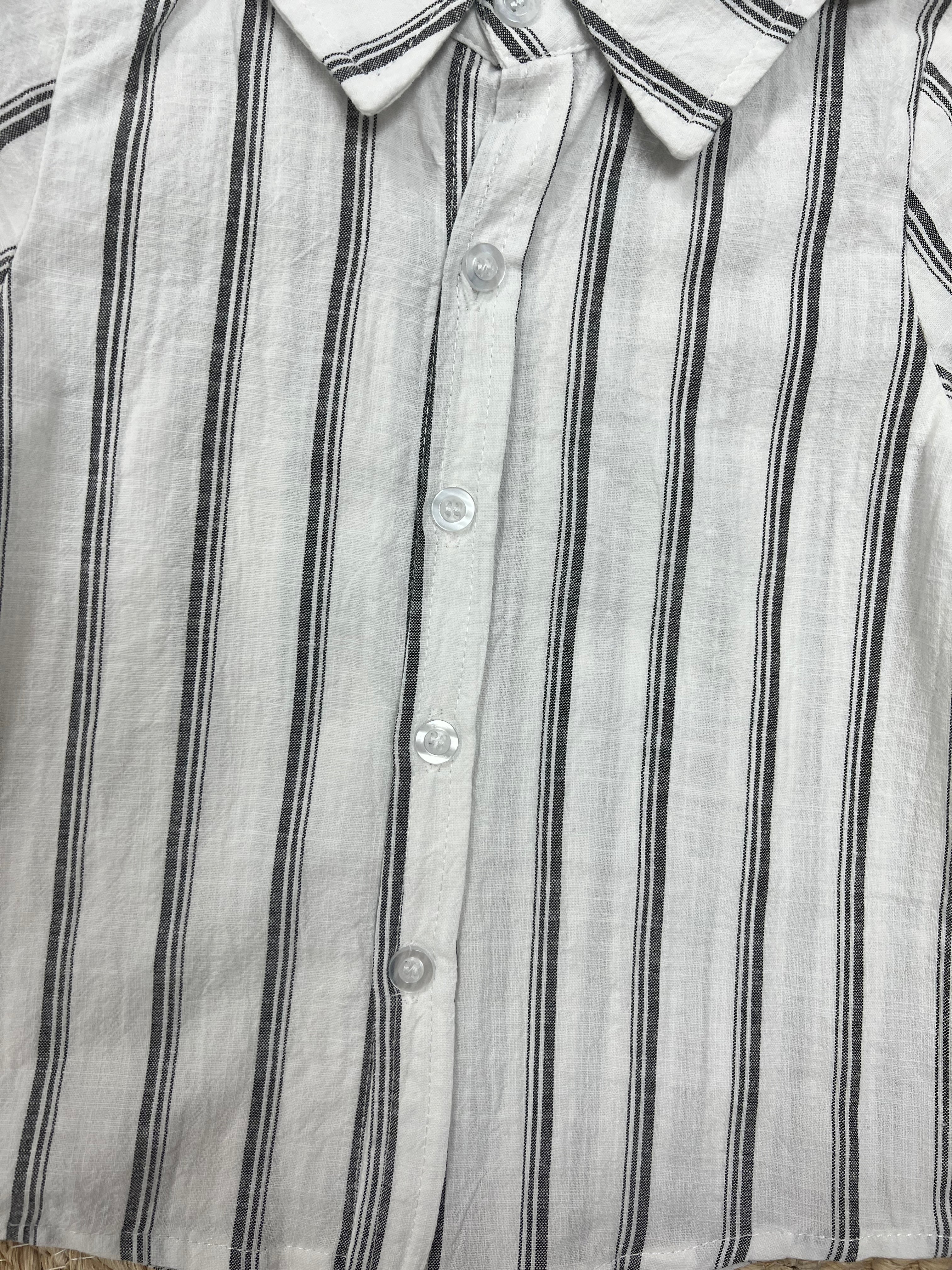 GREY STRIPES BOY SHIRT