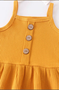 MUSTARD RAINBOW GIRL SET