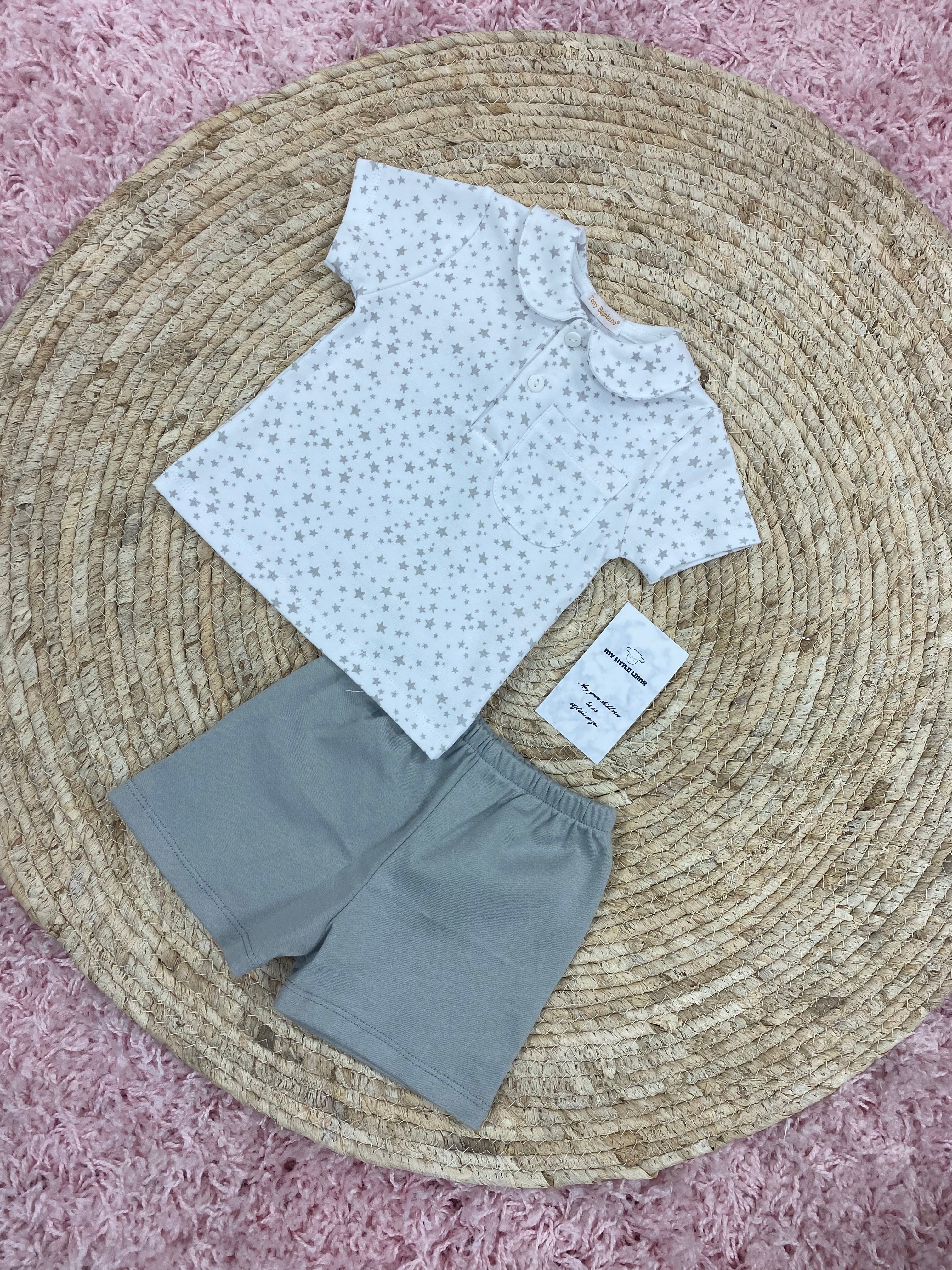 GREY STARS BOY SET