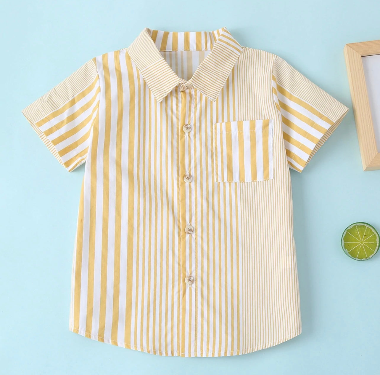 YELLOW STRIPES BOY SET