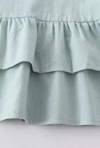 SAGE RUFFLES DRESS