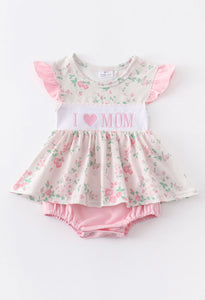 “I LOVE MOM” BABY DRESS