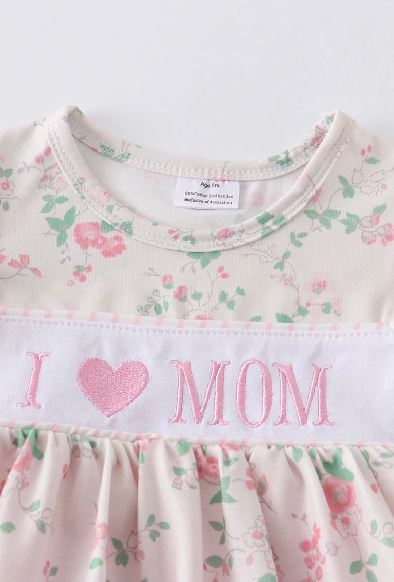 “I LOVE MOM” BABY DRESS