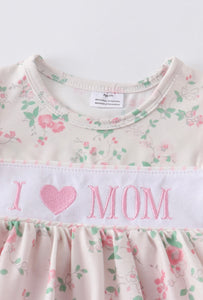 “I LOVE MOM” BABY DRESS