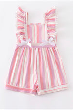 Load image into Gallery viewer, PINK RUFFLE ROMPER
