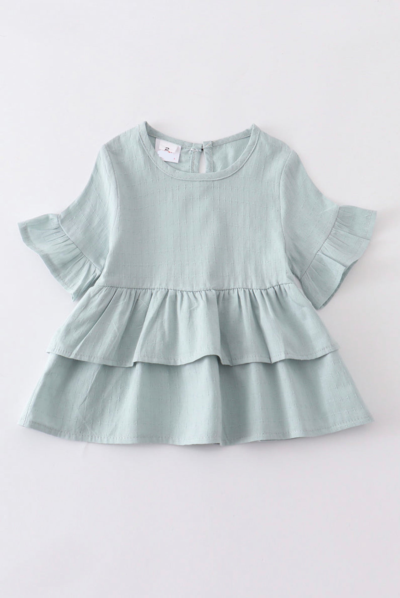 SAGE RUFFLES DRESS