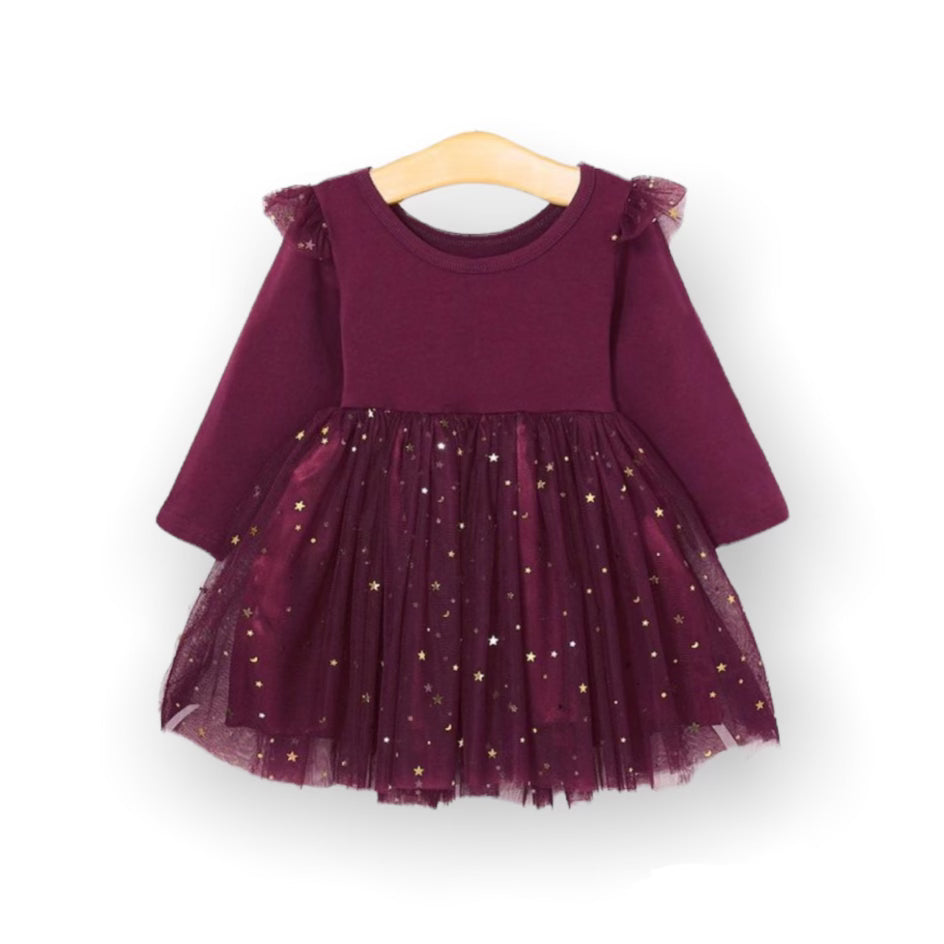 BURGUNDY TUTU DRESS